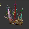 European-style ancient ship ancient warship large ancient ship ancient warship 3d model