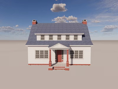 Jianou single-family villa homestay villa construction 3d model