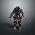 Game Movie Character Armored Warrior With Detailed Mechanical Armor And Battle Gear 3d model