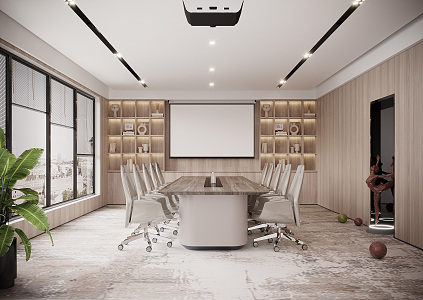 Modern Conference Room 3d model