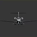 Small Silver Private Jet With Streamlined Design Tail Wing And Reflective Surface