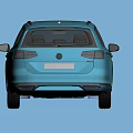 Blue Wagon Car With Black Roof Rack And Alloy Wheels Exterior Design