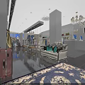 Modern Clothing Store Interior With Display Racks Hanging Apparel Chandeliers And Polished Floor