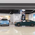 SAIC Volkswagen 4S Store Modern Showroom with Electric Car and Sedan Vehicle