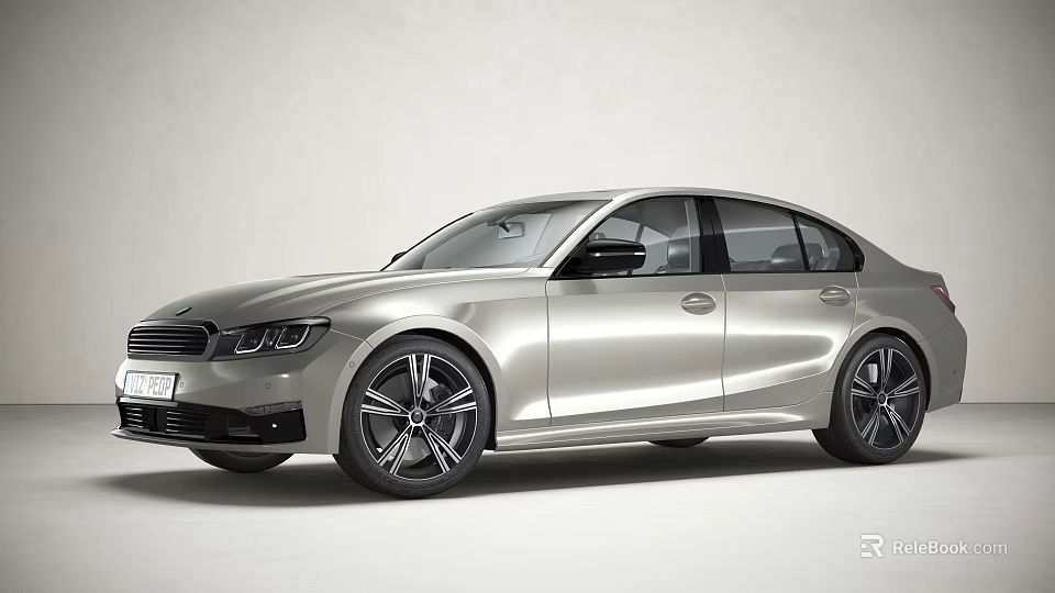 Silver Modern Sedan With Streamlined Exterior Design Sleek Body And Alloy Wheels 3d model 
