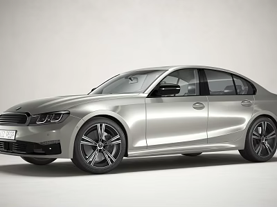 Silver Modern Sedan With Streamlined Exterior Design Sleek Body And Alloy Wheels 3d model