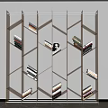 Modern Bookshelf Acrylic Bookshelf Glass Bookshelf Tea Glass Bookshelf Bookcase Glass Bookcase 3d model