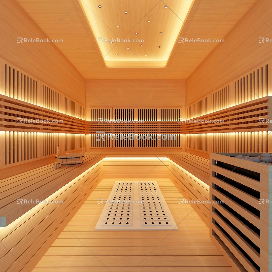 Modern steam room 3d model