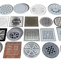 Different Types Of Bathroom Floor Drains With Various Patterns And Designs
