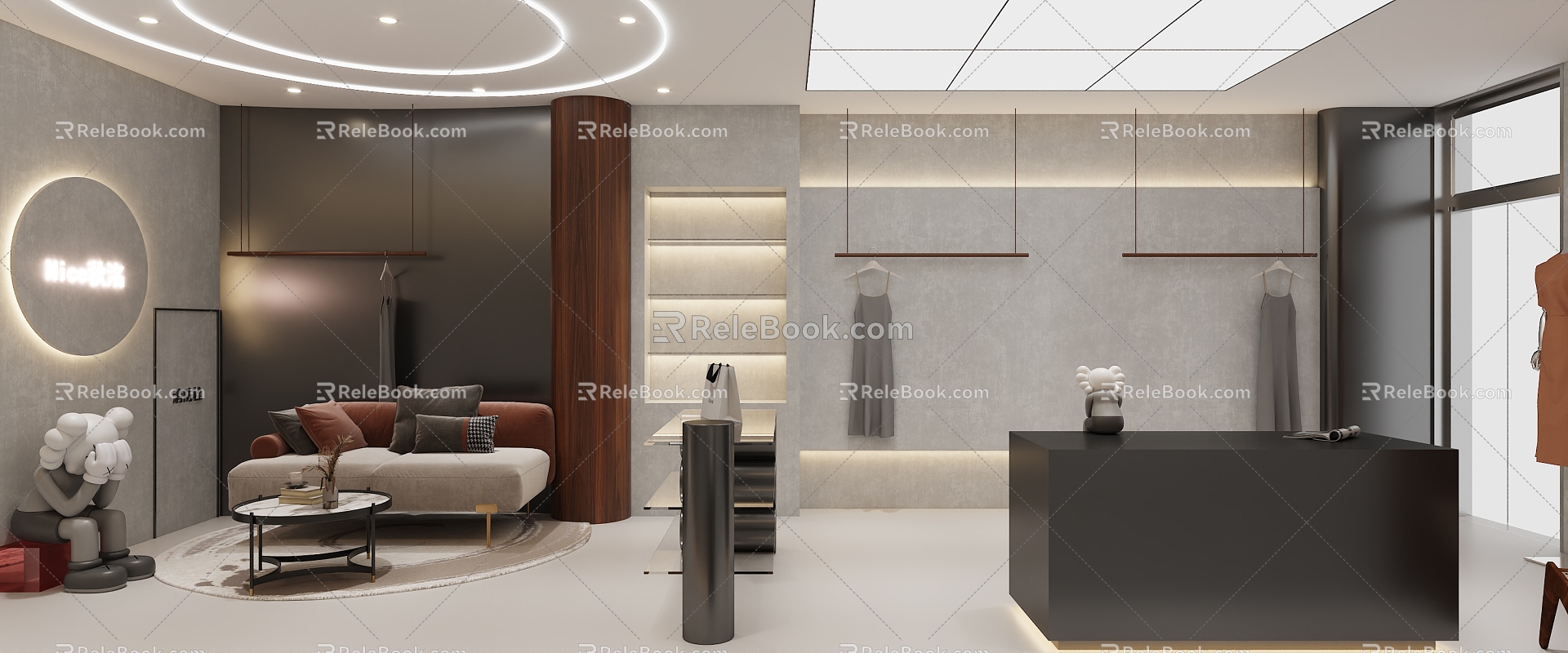 Modern Clothing Store Antique Buyer's Store 3d model