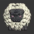 Cute Plush Sheep Toy With White Wool Black Head And Pink Nose