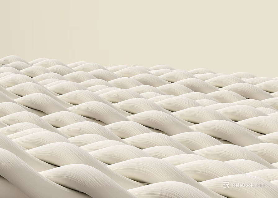 White Woven Texture Clothes With Soft Fabric Stylish Design And Comfortable Fit 3d model 