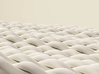 White Woven Texture Clothes With Soft Fabric Stylish Design And Comfortable Fit 3d model
