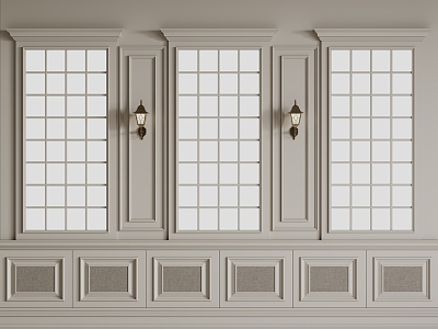 European window European line 3d model