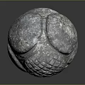 Unique Handcrafted Gray Stone Spherical Decor With Intricate Carved Weave Pattern Design