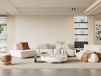 modern living room 3d model