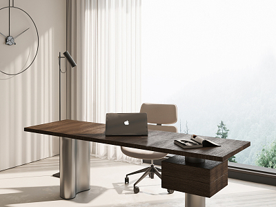 Modern study desk and chair model