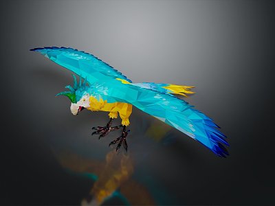 Modern Parrot Xuan Feng Parrot Budgie Shang Parrot 3d model