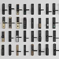 Fingerprint lock smart door lock door handle anti-theft door lock smart password fingerprint lock electronic lock door password lock 3d model