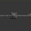Elegant Outdoor Street Lamp Furniture With Decorative Banner And Illuminated Light