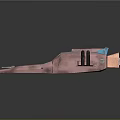 Futuristic Aerial Spacecraft Design With Pink Body Blue Stripe Cockpit Wings And Propellers