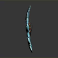 Frosty Ice Shield Weapon With Brown Cross Straps And Crystalline Spiked Edges