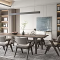 Quiet table and chair combination 3d model