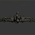 Stone Golem Game Movie Character With Detailed Rocky Humanoid Body Structure