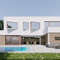 Modern single-family villa 3d model