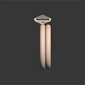 Stylish Rose Gold Ring With Square Gemstone Minimalist Design Fashion Accessory For Women
