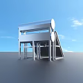 Solar Water Heater System With Flat Plate Collectors And Storage Tank