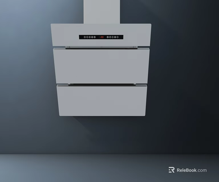 Sleek Modern Kitchen Appliance with Built in Design and Digital Control Panel 3d model