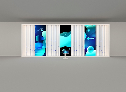 Art Exhibition Wall Art Device Wall Device Art and Culture Display Multimedia Exhibition Wall 3d model