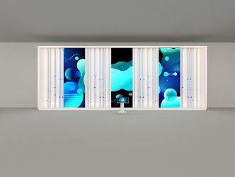 Art Exhibition Wall Art Device Wall Device Art and Culture Display Multimedia Exhibition Wall 3d model