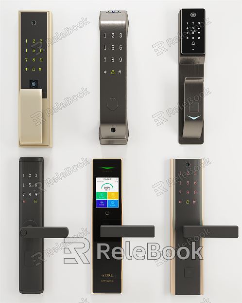 Modern door handle smart door lock password lock model