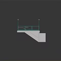 Urban Subway Station Entrance With Teal Railings Lamp Posts Digital Display And Staircase