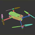 High Tech Aerospace Drone With White Body And Dark Propellers For Space Missions