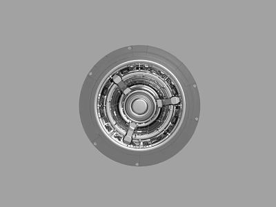 Industrial Circular Mechanical Component Featuring Detailed Precision Internal Metallic Structure Design 3d model