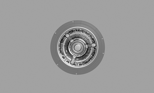 modern machinery parts spaceship parts 3d model