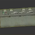 Vintage Rusty Green Computer Control Cabinet With Buttons Meters And Vents