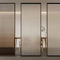 Glass screen partition 3d model