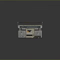 Vintage Boombox With Cassette Tapes On Green Leaf Patterned Cloth Displaying KOL