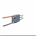 Gray Electrical Connector With Orange Blue Black Wires For Electrical Connections