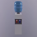 Practical Daily Electrical Appliance Water Dispenser With Stand Design Blue Bucket And Hot Cold Taps