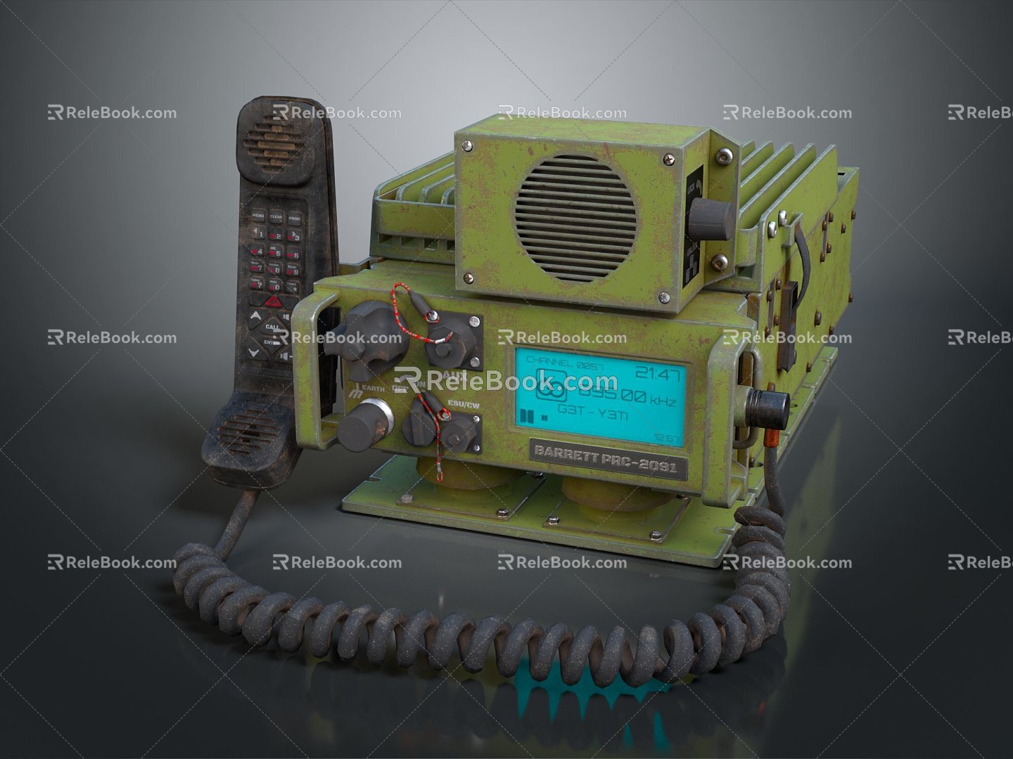 Industrial LOFT walkie talkie military walkie talkie military radio military wireless phone 3d model