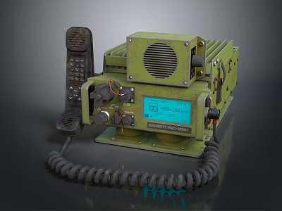 Industrial LOFT walkie talkie military walkie talkie military radio military wireless phone 3d model