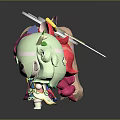 Vibrant Chibi Cartoon Game Movie Characters With Different Hairstyles Accessories On Black Background With Reflections