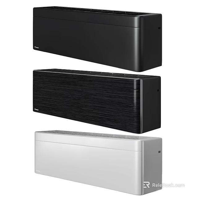 Modern Air Cooler Fan with Black and White Color Options and Stylish Design 3d model 