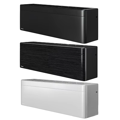 Modern Air Cooler Fan with Black and White Color Options and Stylish Design 3d model