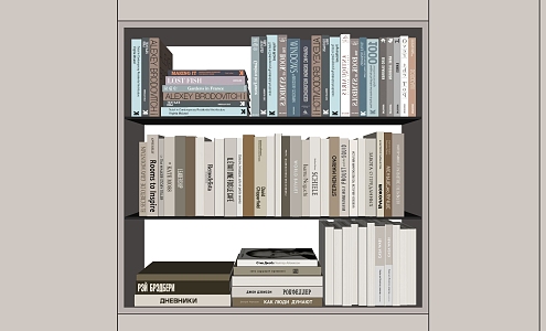 Books 3d model